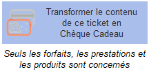Icone transformation chèque cadeau
