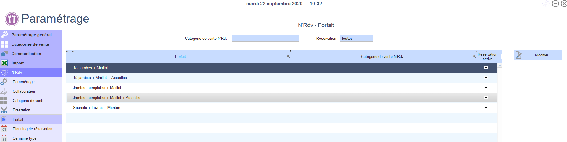 Forfaits en réservation sur N'Rdv
