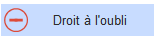Bouton droit à l'oubli